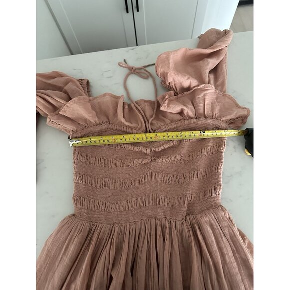 Free People Oasis Midi With Side Split Tuscany Dress Size Small Boho - Picture 6 of 8